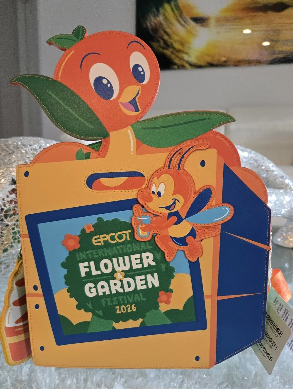 Disney Parks EPCOT Flower & Garden Festival 2026 Convertible Backpack NWT
